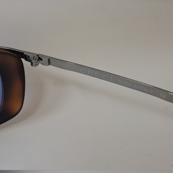 NWT Gucci Women's Sunglasses Vintage Y2K Wrap Havana Blue GG1420/S 65-13-115 - Picture 12 of 15